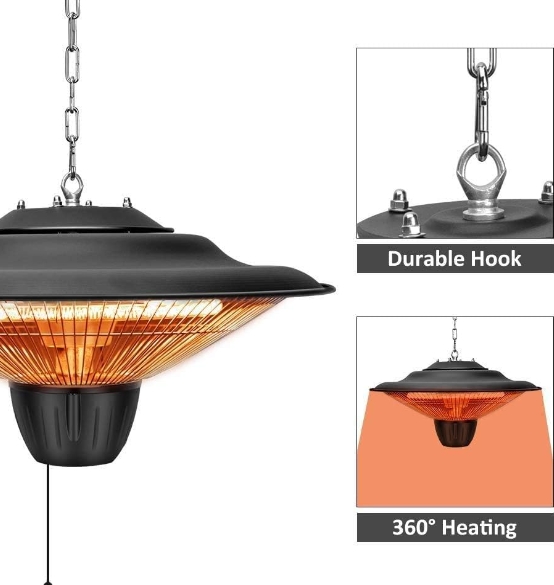Hanging patio heater